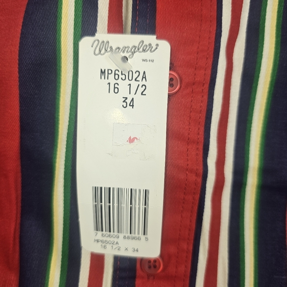 VINTAGE WRANGLER  BRUSHPOPPER RIDGERIDER SIZE LARGE Buttondown - Picture 4 of 15